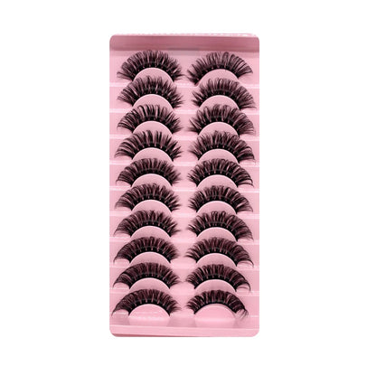 2/10 Pairs 3D Mink Russian Strip False Eyelashes – Dramatic Fake Lash Extensions for Makeup