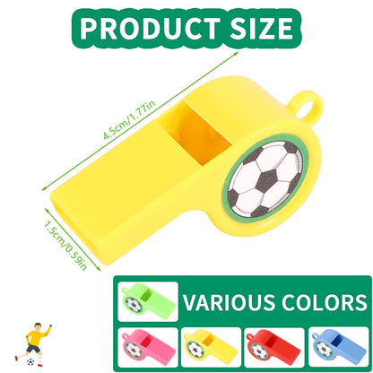 24PCS Colorful Soccer Whistles for Kids – Football Party Favors, Goody Bag & Pinata Fillers, Fun Gifts for Boys & Girls
