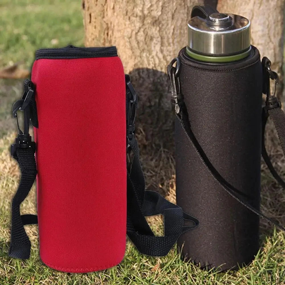 1000ML Neoprene Insulated Bottle Cooler Sleeve - Portable Carrying Case for Camping, Hiking & Sports Water Bottles
