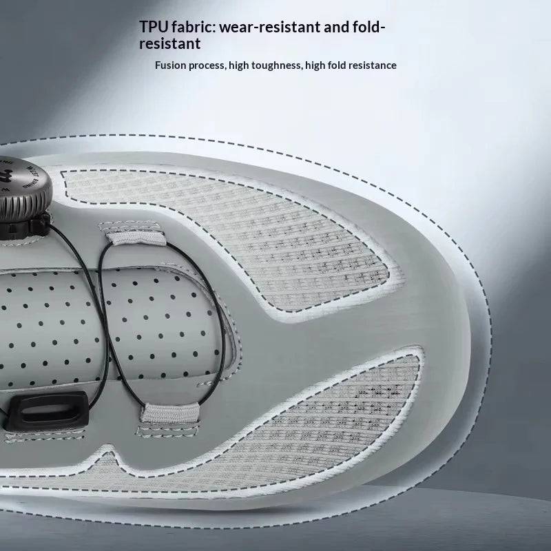 WEST BIKING Road Cycling Shoes - Breathable Mesh Clipless Bicycle Shoes with Dual Knob Buckle Closure