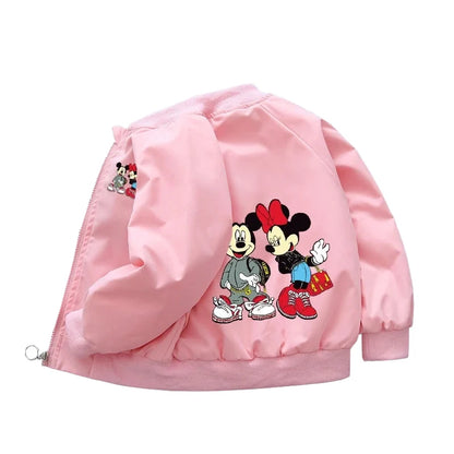 Spring Cartoon Mickey Mouse Hooded Jacket – Baby Boys & Girls Sweatshirt Windbreaker Coat for Kids Ages 1-6 Years