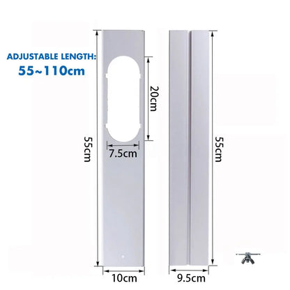 Portable Window AC Kit - Adjustable Slide Plate Adapter for Exhaust Hose Connector & Air Conditioner Accessories