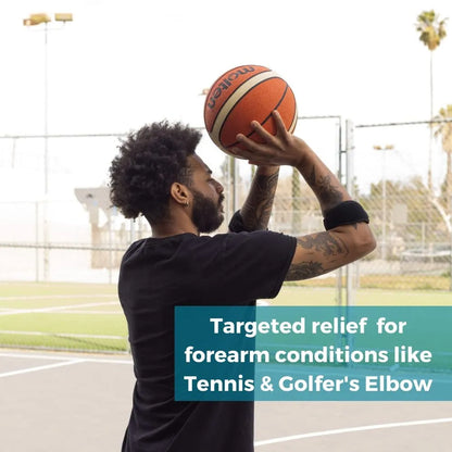 BraceTop Tennis Elbow Brace - Tendonitis & Forearm Pain Relief - Golf Elbow Support with Compression Pad for Men and Women