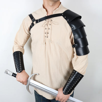 Medieval Viking Sword Belt Pouch – Retro Embossed Arm Guards for Knight Costume & Cosplay Accessories