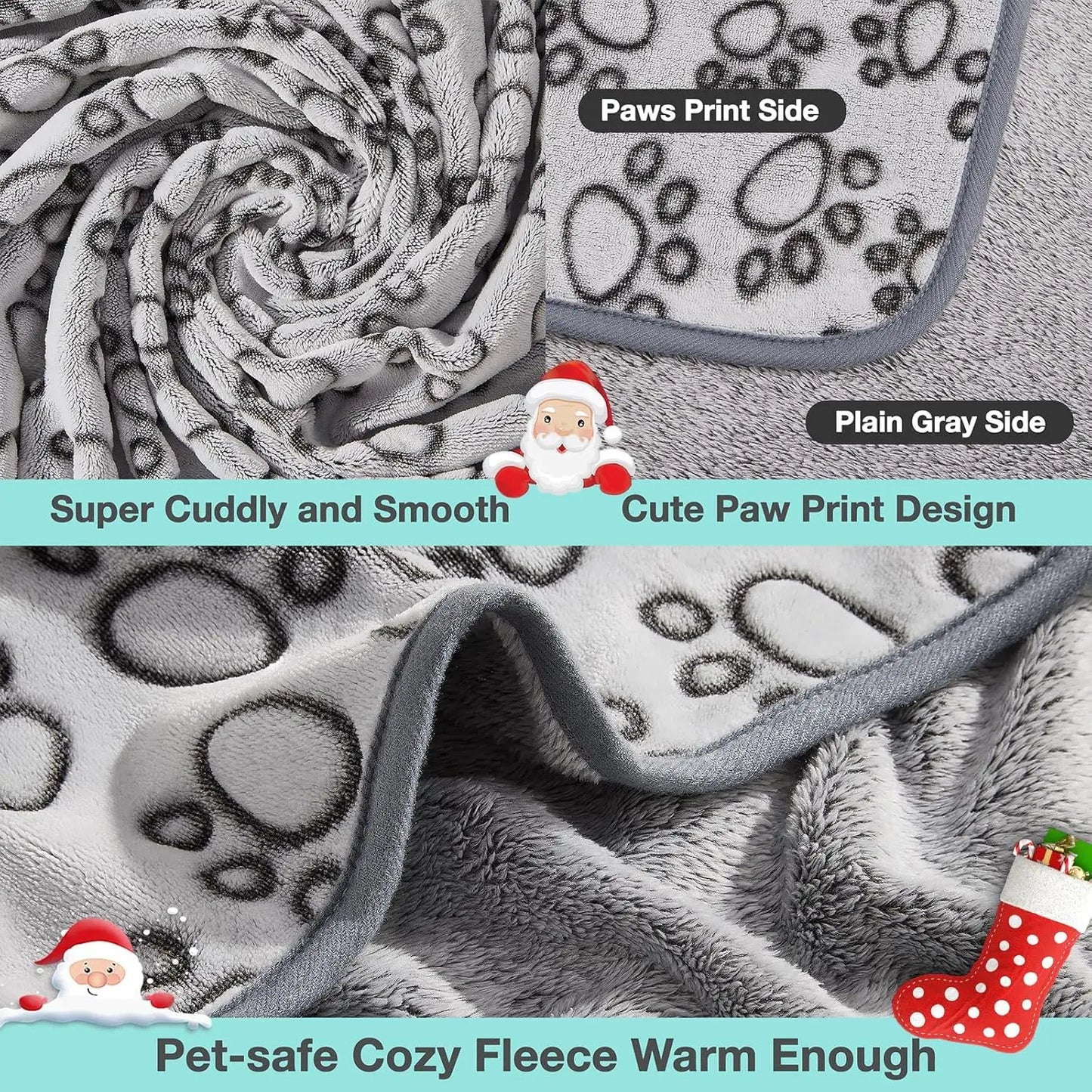 Premium Soft Pet Blanket - Washable Indoor Dog & Cat Throw for Small Medium Large Puppies