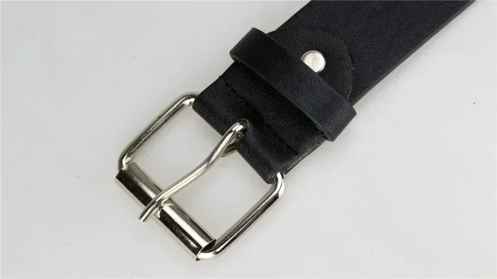2024 Square Bead Rivet Belt – Punk Metal Pyramid Hardware Belt for Men and Women, Y2K Designer Jeans Belt