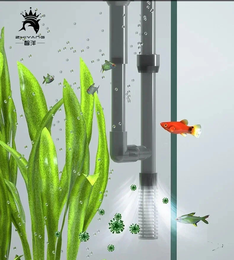 Wall-Mounted 3 in 1 Aquarium Filter – 110V/220V Circulation Pump with Waterfall Oxygenation for Small & Medium Fish Tanks