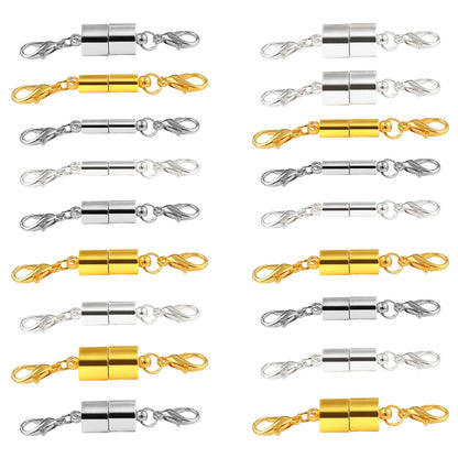 Magnetic Jewelry Clasp - Strong Metal End Connectors with Lobster Clasp for DIY Bracelets & Necklaces