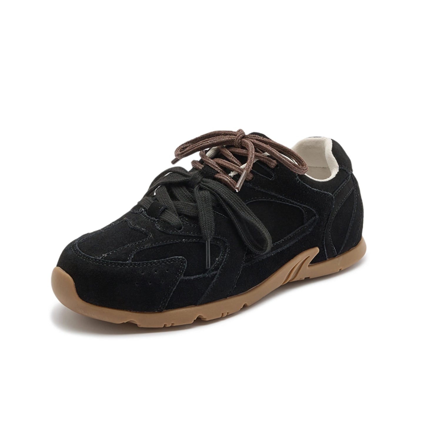AIYUQI Women’s Sneakers 2025 — Non-Slip Leather Running & Training Shoes, Flat Large-Size Sports Shoes