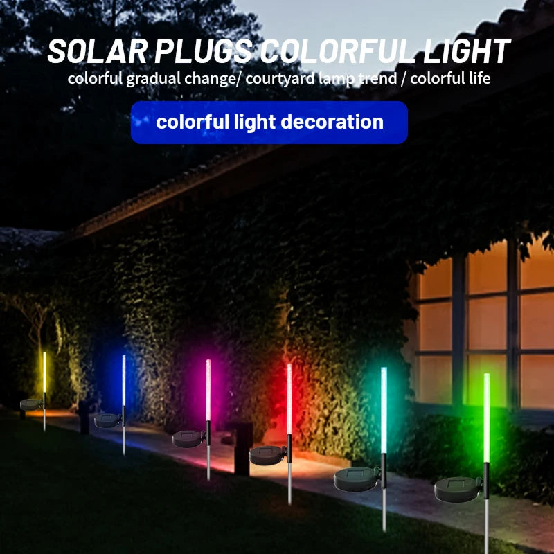 2PCS Solar Reed Lamps - Waterproof Outdoor Garden Lights, Solar Powered Pathway Lighting for Yard, Lawn, Patio Decor