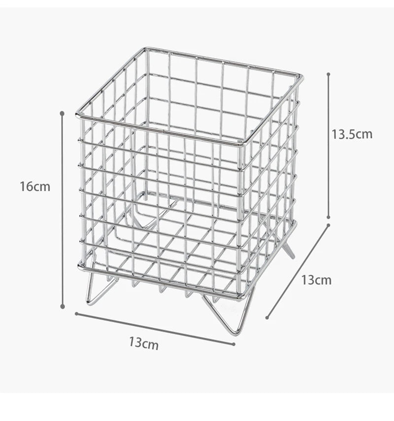 Creative Iron Storage Rack | Large-Capacity Desktop Book and Pen Storage Box | Sundries Organizer for Student Dormitory