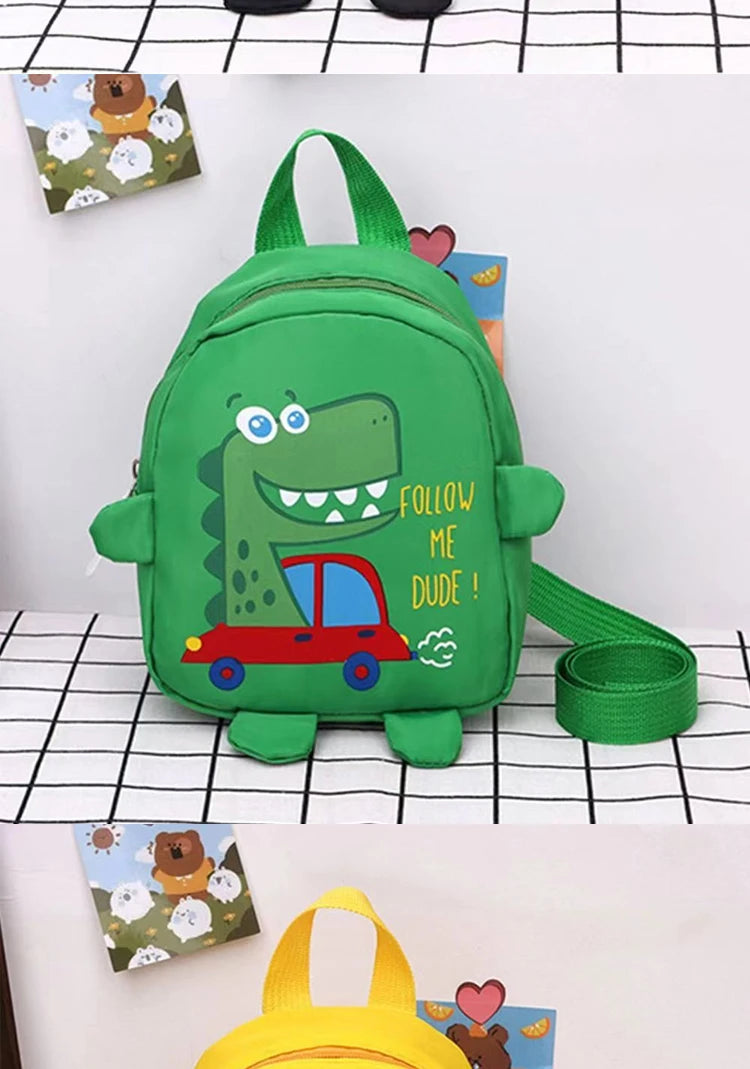 Cute Cartoon Dinosaur Kids Backpack – Anti-Lost Toddler School Bag for Kindergarten & Preschool