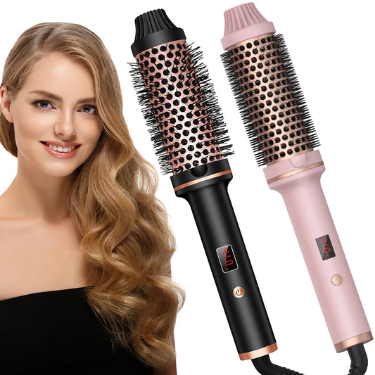 Electric Hair Curler & Straightener Hot Comb Brush – Professional Anti-Scald Thermal Styling Tool Valentine Gift Hair Tool