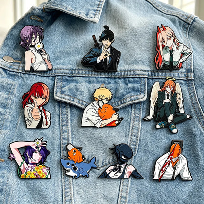 Cool Shark Enamel Pin Set - Cartoon Brooch Badges for Backpacks, Jackets, Hats & Cosplay Accessories (4, 6 or 10 Pieces)