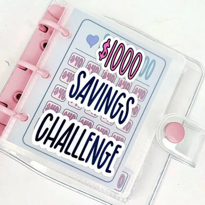 1000 Savings Challenge Binder – Money Saving Book with Envelopes, Envelope Savings Challenge, Mini Budget Organizer