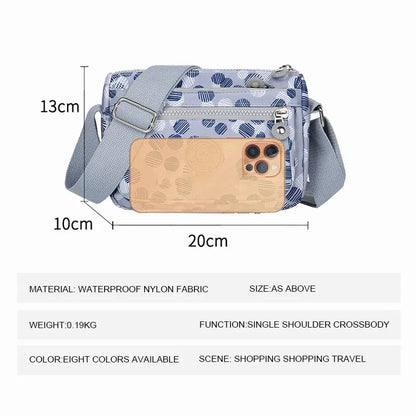Korean Style Large Capacity Waterproof Women's Crossbody Bag - Shoulder Bag for Girls, Multifunctional Outdoor Travel Bag