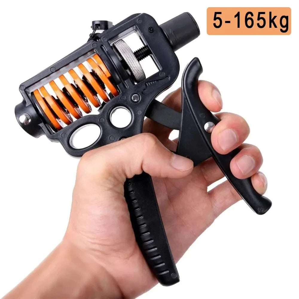 Adjustable 5-165kg Heavy Hand Grip Strengthener - Finger Expander for Arm, Wrist, and Forearm Training