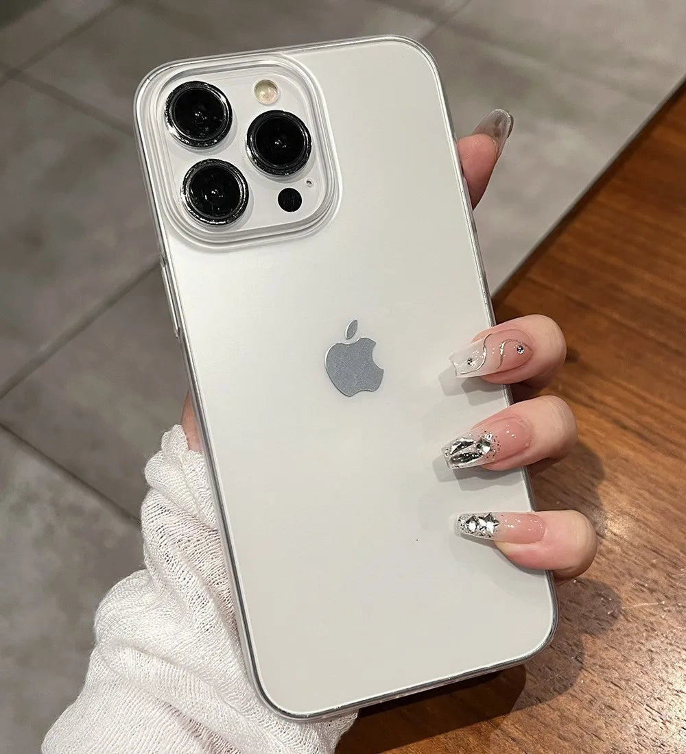 Ultra-Thin Matte iPhone Case - Translucent Hard PC Clear Silky Cover for iPhone 12–17, Plus & Pro Max Models