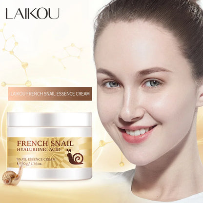 LAIKOU Snail Face Cream 50ml – Hyaluronic Acid Moisturizer, Collagen Firming & Nourishing Facial Cream Skin Care Serum for Hydration & Smooth Skin