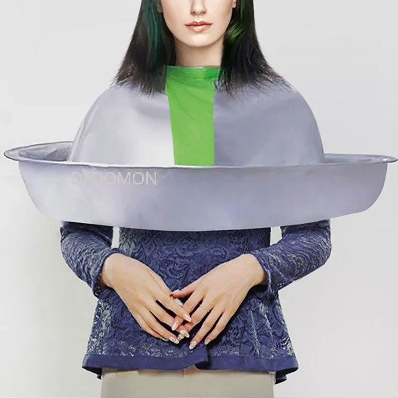 Waterproof Adult Hair Cutting Cape – Foldable Umbrella-Style Salon & Home Barber Cloak