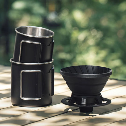 Reusable Silicone Coffee Filter Dripper – YRP Camping Pour Over Brewing Funnel for 1–2 Cups, Barista Coffee Making Tool Accessories
