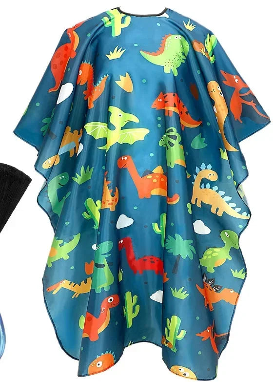 Retro Hairdressing Cape – Waterproof Patterned Salon Barber Gown, Professional Hair Stylist Cutting Apron