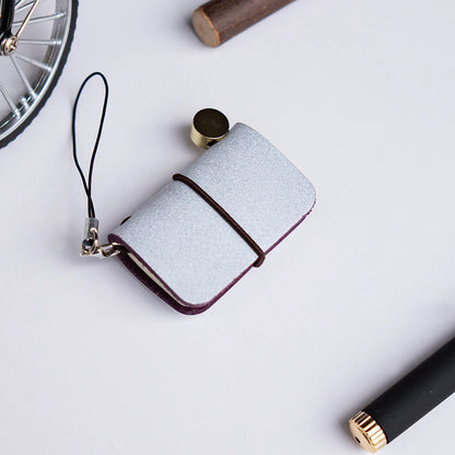 Ultra Mini Retro Leather Notebook – Traveler’s Manual Diary, 32 Sheets, 64 Pages, Decorative Notepad