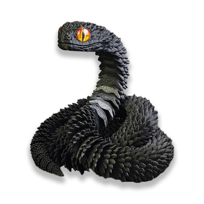 3D Printed Movable Snake Figurine – Realistic Jointed Simulation Ornament for Home & Office, 2025 New Year Craft Gift