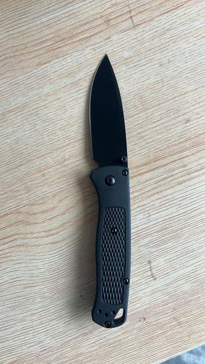 BM Bugout EDC Folding Pocket Knife – Black/White Blade Tactical Survival Knife for Outdoor, Rescue & Everyday Carry