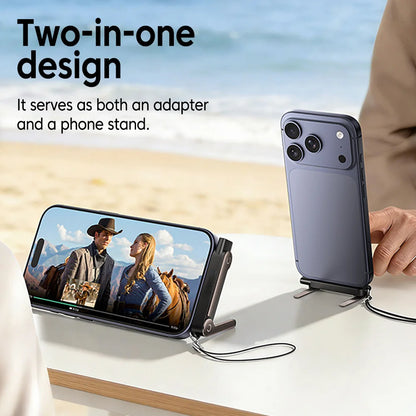 Type-C 240W Fast Charging Bracket Adapter – USB-C Male to USB-C Female OTG Converter with Foldable Holder (1/2/3PCS)