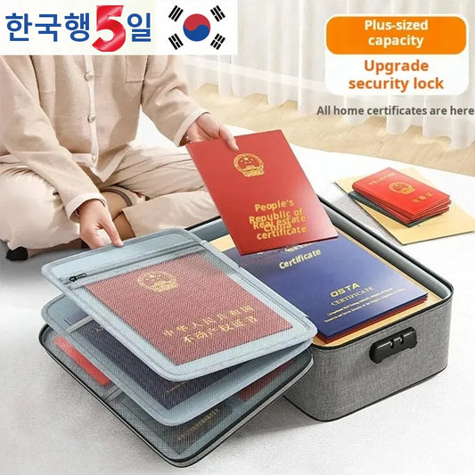 Multi-Layer ID Storage Bag with Combination Lock - Large Capacity, Portable & Classified Sturdy Wearable Storage