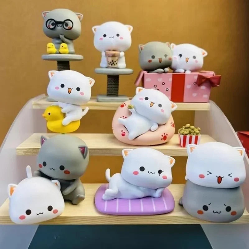 Kawaii Mitao Cat Season 2 Lucky Cat Blind Box - Cute Cartoon Collectible Figures for Home Decor, Holidays, and Gifts