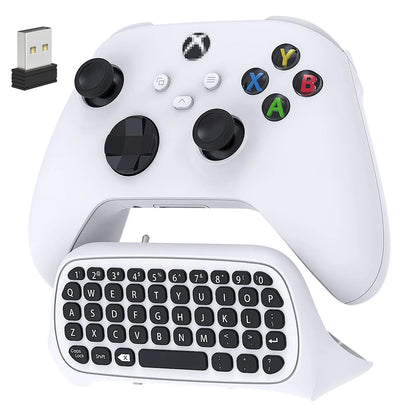 Xbox Series X/S & One Wireless Controller Keyboard — Chatpad Gaming Keypad with USB Receiver & 3.5mm Audio Jack