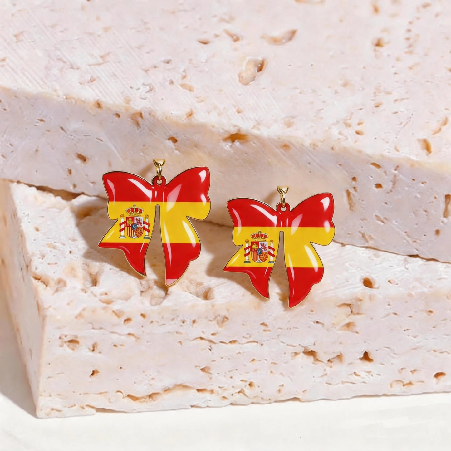 4th of July Patriotic Flag Earrings - Red White Blue American Dangle Jewelry Gift for Women