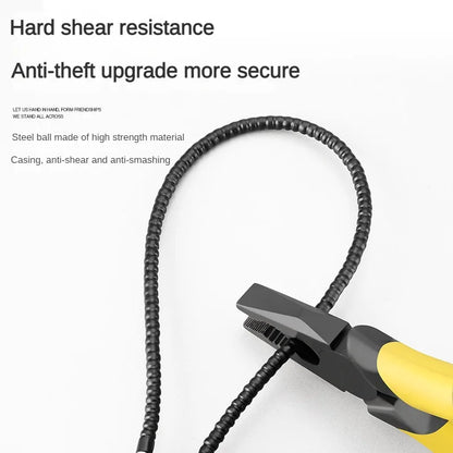 Safety Anti-Theft Hardened Steel Cable Lock – 20/28/38cm Portable Padlock for Guns, Lockers & Outdoor Security