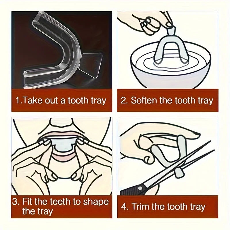 Silicone Teeth Aligner Tray - Invisible Dental Orthodontic Mouthguard for Whitening, Straightening and Nighttime Teeth Care 1–4 Pairs