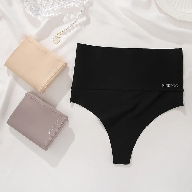4PCS Seamless Ice Silk Panties Set for Women – Low Waist G-String, Soft Ultra-Thin Sexy Underwear Briefs