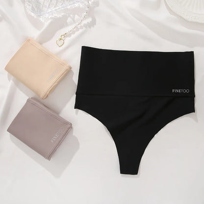 4PCS Seamless Ice Silk Panties Set for Women – Low Waist G-String, Soft Ultra-Thin Sexy Underwear Briefs