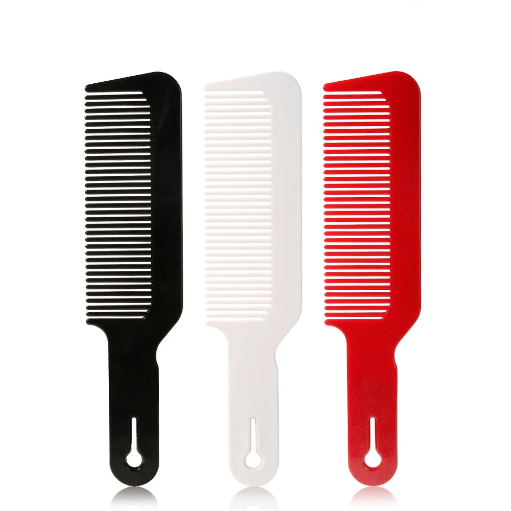 Portable Hairdressing Comb – Wide Tooth Flat Top Clipper Comb for Oil Head Styling & Heat-Resistant Use