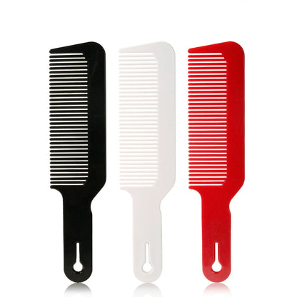 Portable Hairdressing Comb – Wide Tooth Flat Top Clipper Comb for Oil Head Styling & Heat-Resistant Use