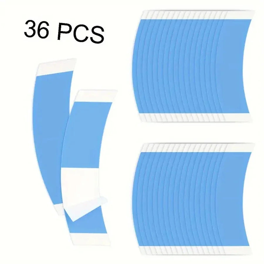 36-Piece Strong Wig Tape Adhesive Strips - Waterproof Double-Sided Tape for Toupees and Lace Wigs