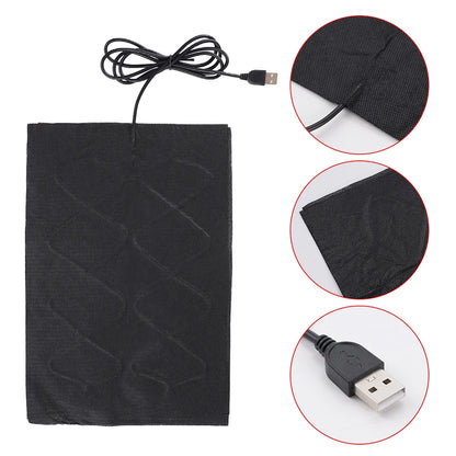 5V USB Carbon Fiber Heating Pad – Fast Electric Infrared Hand & Body Warmer for Winter