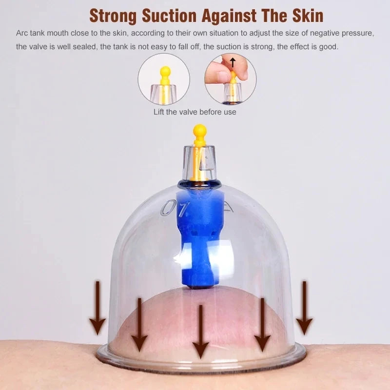 32PCS Professional Vacuum Cupping Set — Body Massager with Suction Cups for Relaxation, Detox & Anti-Cellulite Therapy