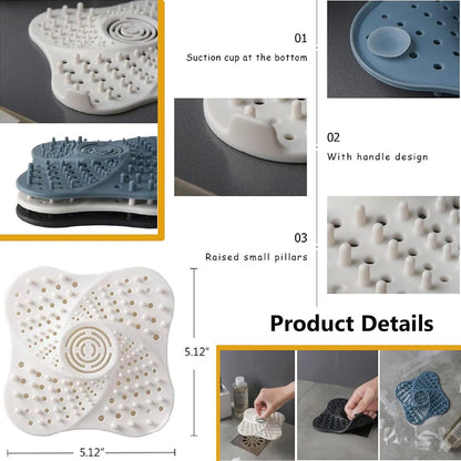 Anti-Blocking Hair Catcher and Stopper Plug - Shower Floor Drain Cover, Sink Strainer Filter for Bathroom and Kitchen Accessories