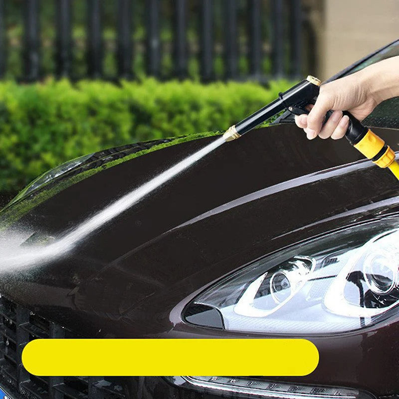 High-Pressure Water Hose Nozzle - Car Wash & Garden Sprinkler Gun with Quick Connector and Foam Jug Attachment