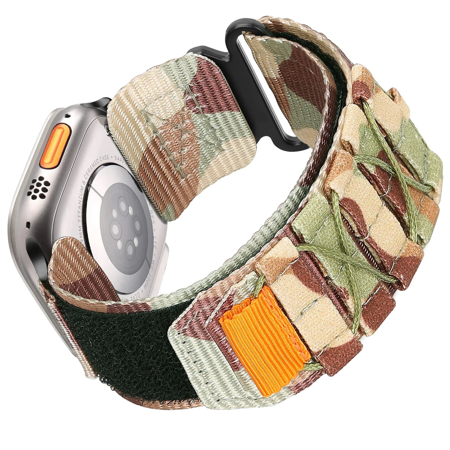 Tactical Nylon Strap for Apple Watch – Alpine Trail Loop Band for 40-49mm Series Ultra2, 11, 7-9, SE