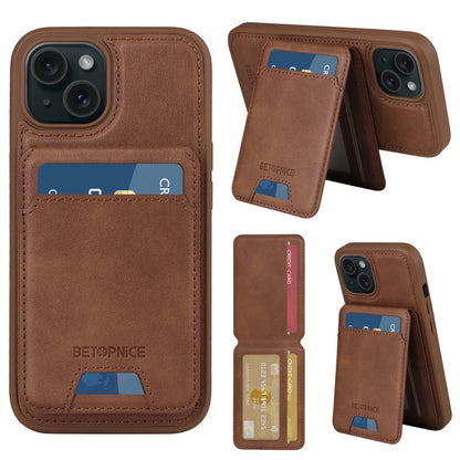 BETOPNICE 2-in-1 Magnetic Leather Wallet Case – Detachable Card Holder for iPhone 11 to 16 Pro Max & 16 Plus