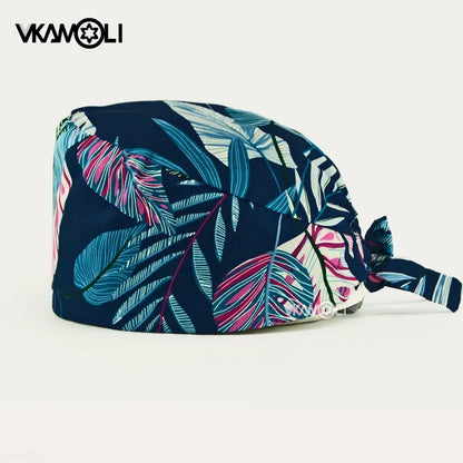 Unisex Ankara Cotton Nursing Hat - 100% Cotton Surgical Scrub Cap for Doctors, Nurses & Veterinary Medical Staff