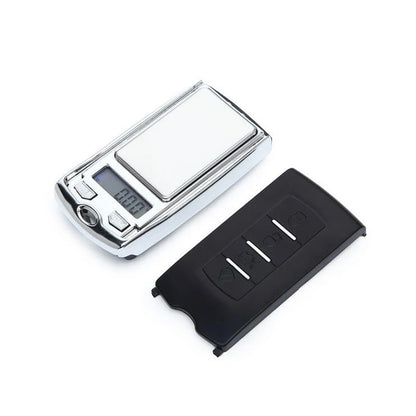 1Pcs Precision Portable Car Key Shape Mini Digital Pocket Gram Scale - 200g/100g Capacity, 0.01g Accuracy, LCD Display, Batteries Included