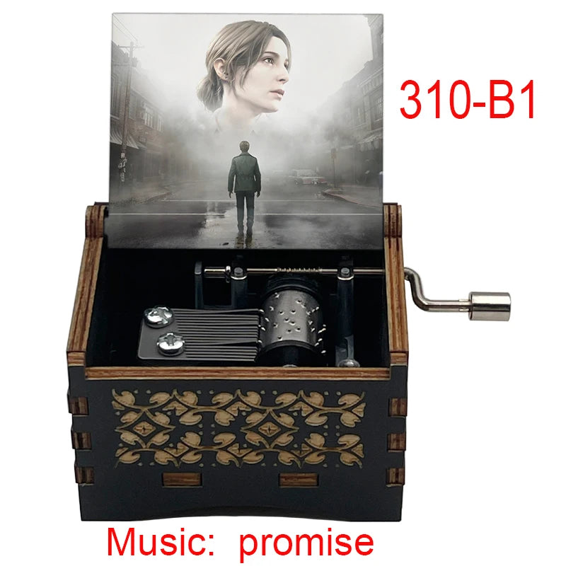 Silent Hill 2 “Promise” 18-Note Music Box – Classic Game Soundtrack, Wooden Home Decor and Gift Ornament